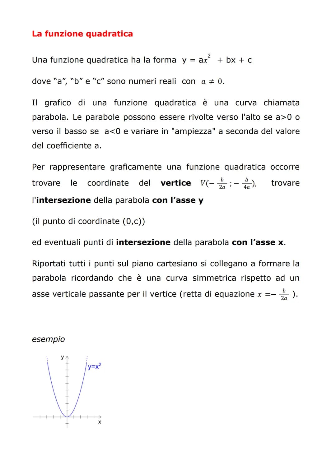 PROGRAMMA DI MATEMATICA
Cos'è una funzione?
Una funzione è la relazione tra due insiemi, chiamati dominio e
codominio della funzione, che as