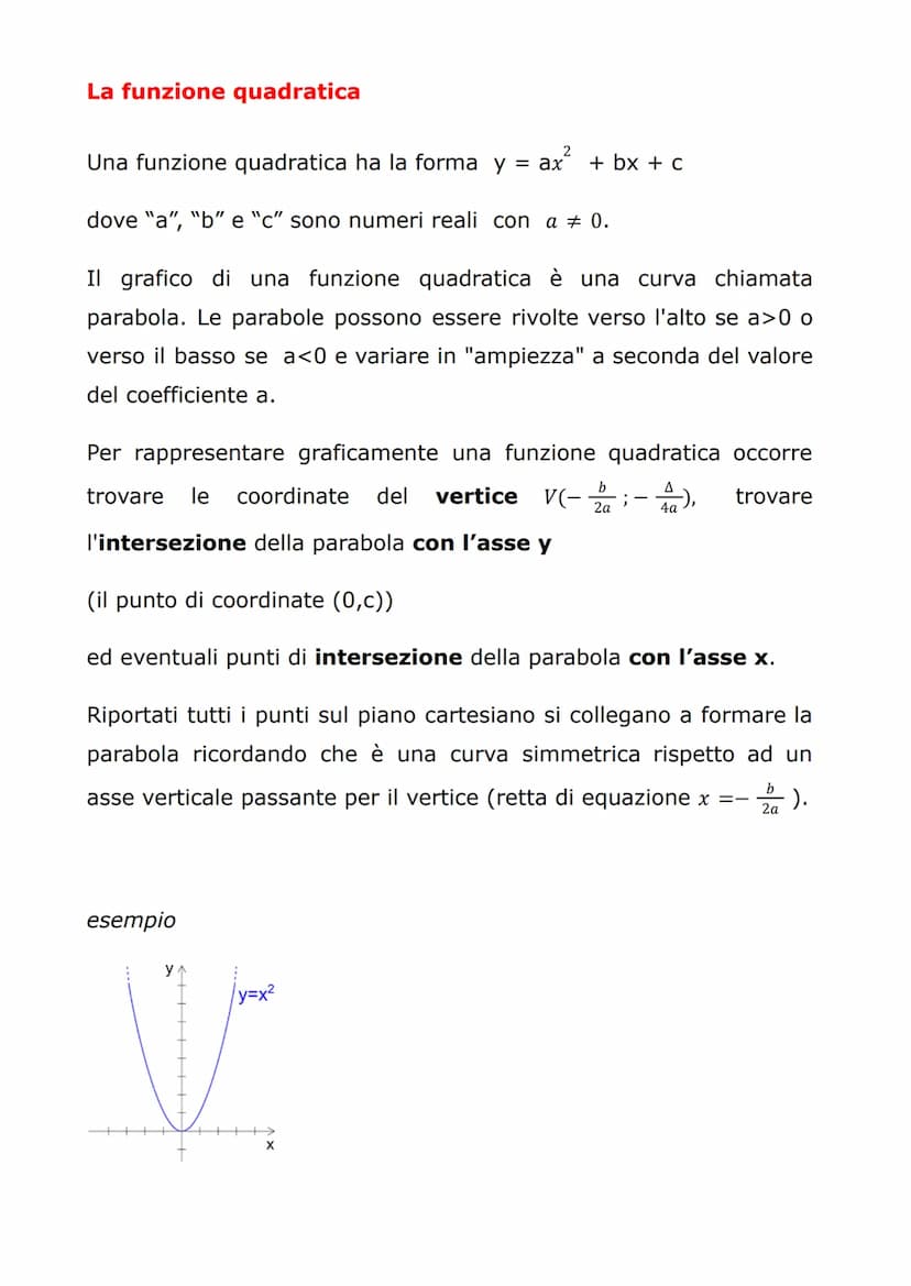 PROGRAMMA DI MATEMATICA
Cos'è una funzione?
Una funzione è la relazione tra due insiemi, chiamati dominio e
codominio della funzione, che as