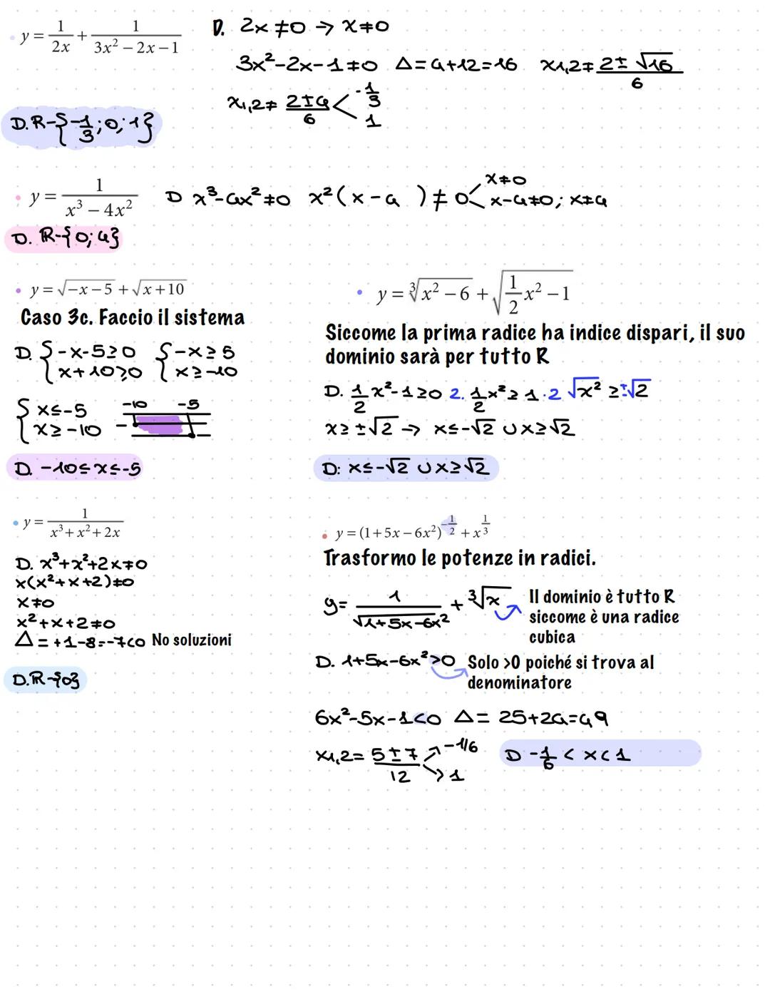Prof.ssa Esposito Abate Filomena Dominio
Il dominio o campo di esistenza della funzione y = f (x) è l'insieme più ampio dei valori
reali che