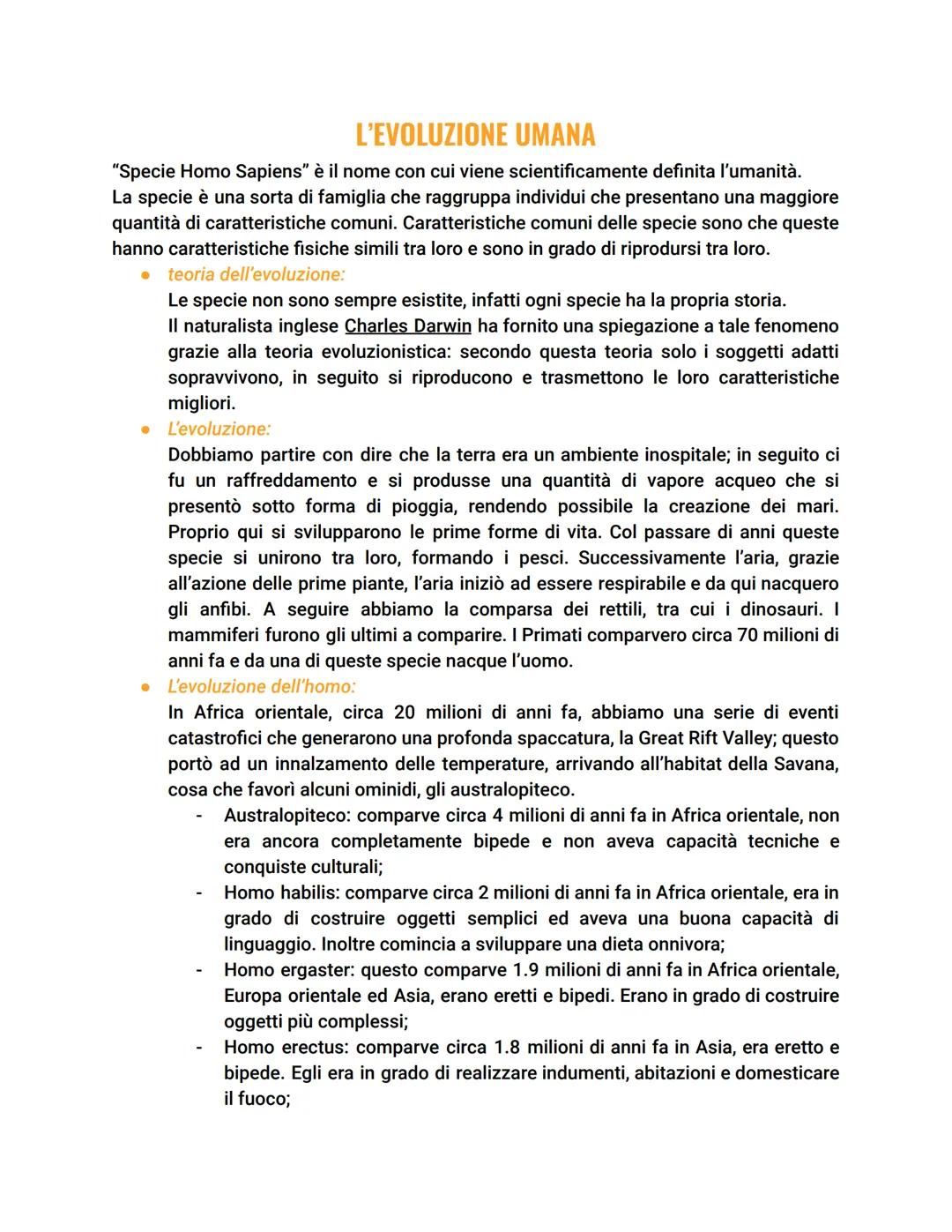 L'evoluzione umana
