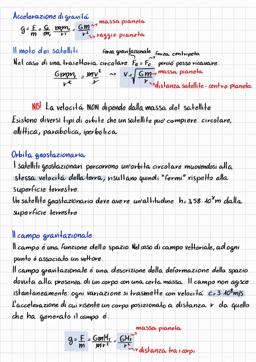 LA GRAVITAZIONE
Le leggi di Keplero
L'orbita dei pianeti attorno al sole é ellittica e il sole si trova in uno dei
due fuochi.
Semiasse magg