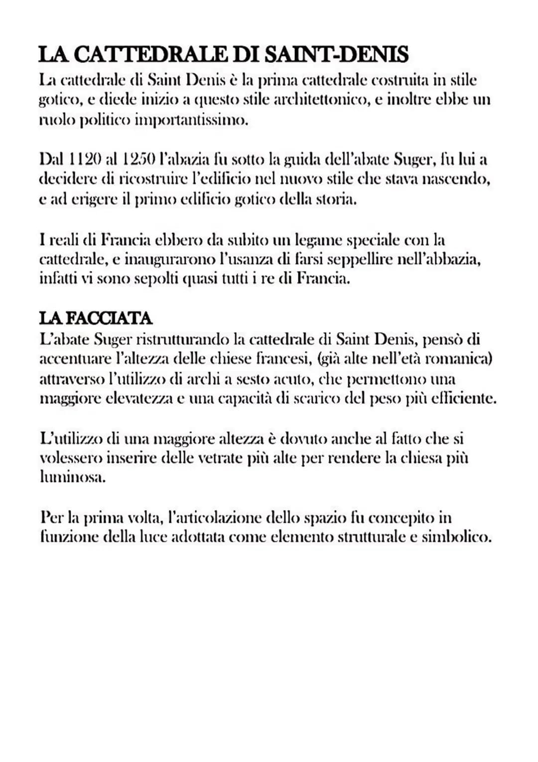 IL GOTICO
TRA ROMANICO E GOTICO
ROMANICO
1. Chiese: senso di massa e
penombra
-utilizzo dell'arco a tutto sesto
2. Finestre: ambienti molto 