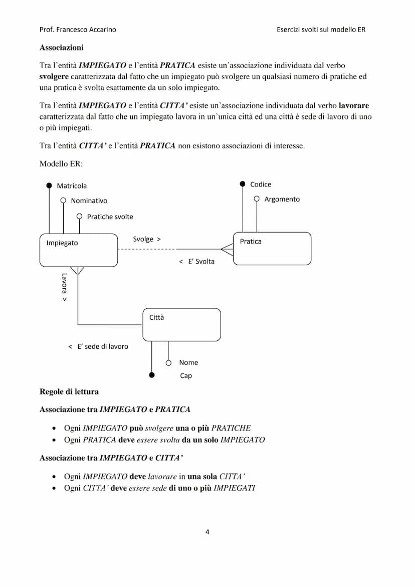 
<h2 id="raccoltadiesercizimodelloer">Raccolta di esercizi modello ER</h2>
<h3 id="esercizio1">Esercizio 1</h3>
<p>Un'università vuole racco