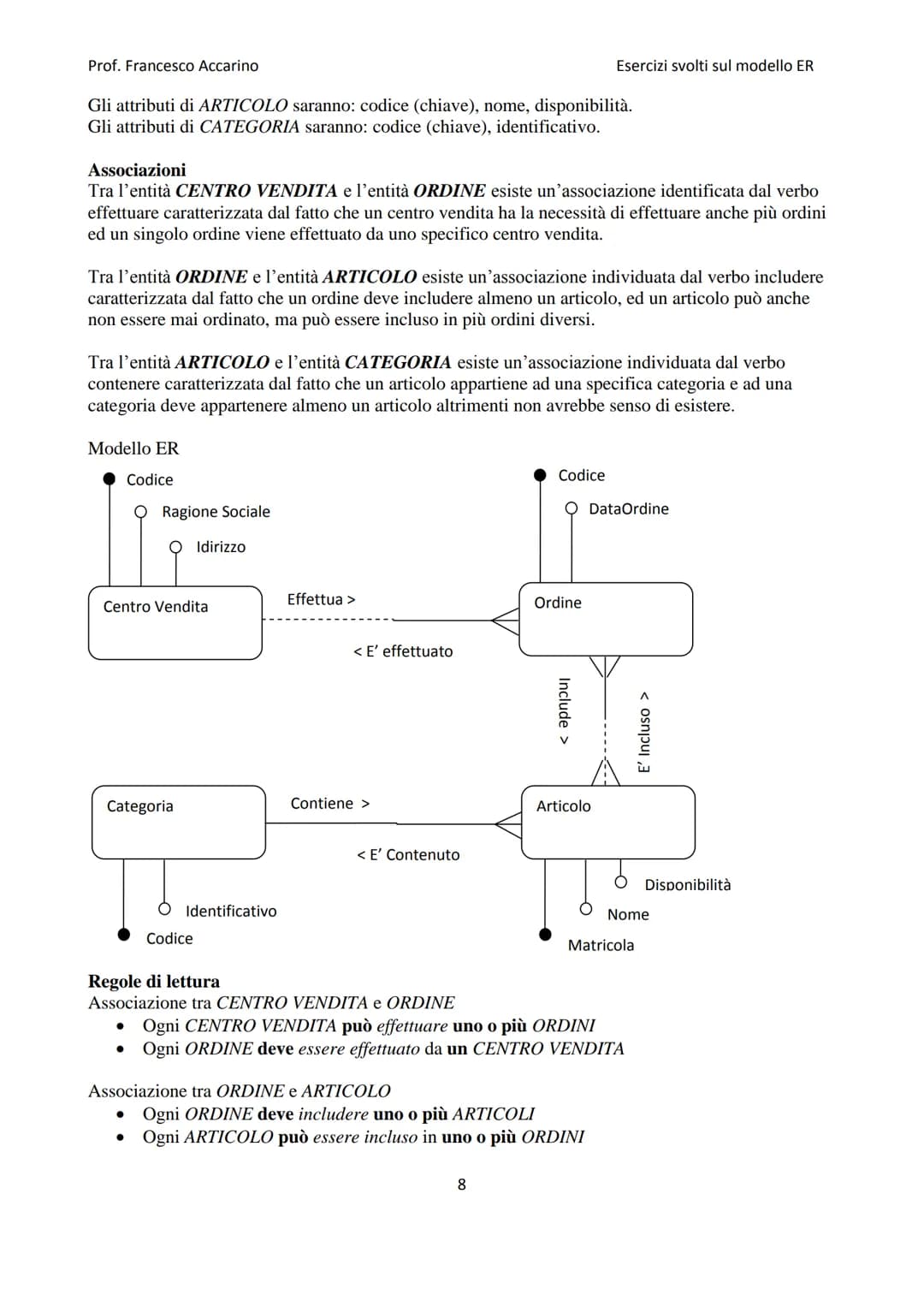 
<h2 id="raccoltadiesercizimodelloer">Raccolta di esercizi modello ER</h2>
<h3 id="esercizio1">Esercizio 1</h3>
<p>Un'università vuole racco