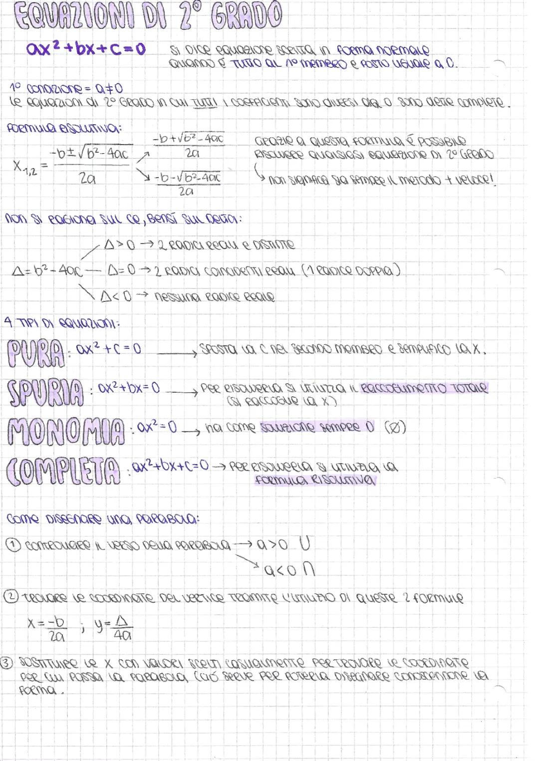 Equazioni di 2° grado 