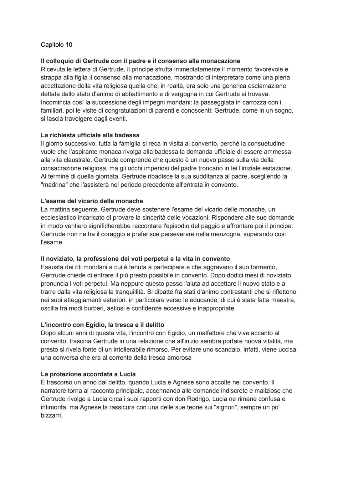 Capitolo 10
Il colloquio di Gertrude con il padre e il consenso alla monacazione
Ricevuta le lettera di Gertrude, il principe sfrutta immedi