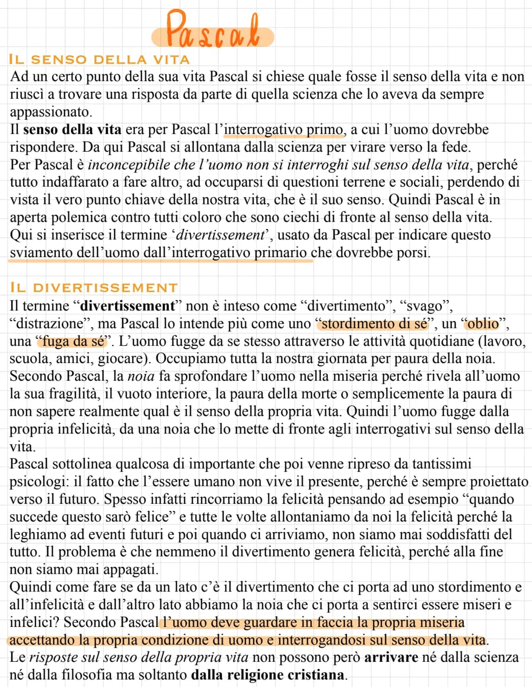 
<h2 id="ilsensodellavita">Il senso della vita</h2>
<p>Ad un certo punto della sua vita, Pascal si chiese quale fosse il senso della vita e 