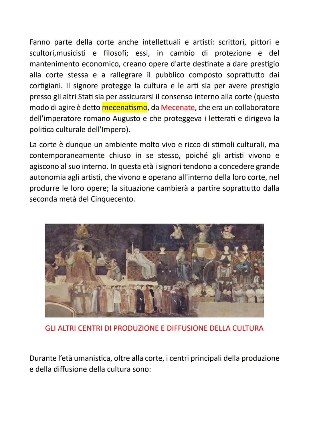 IL CONTESTO DELL'ETÀ UMANISTICA DAL 1400 AL 1492
POLITICA
Nell'Italia centro-
settentrionale si
rafforzano le Signorie
e diventano ereditari