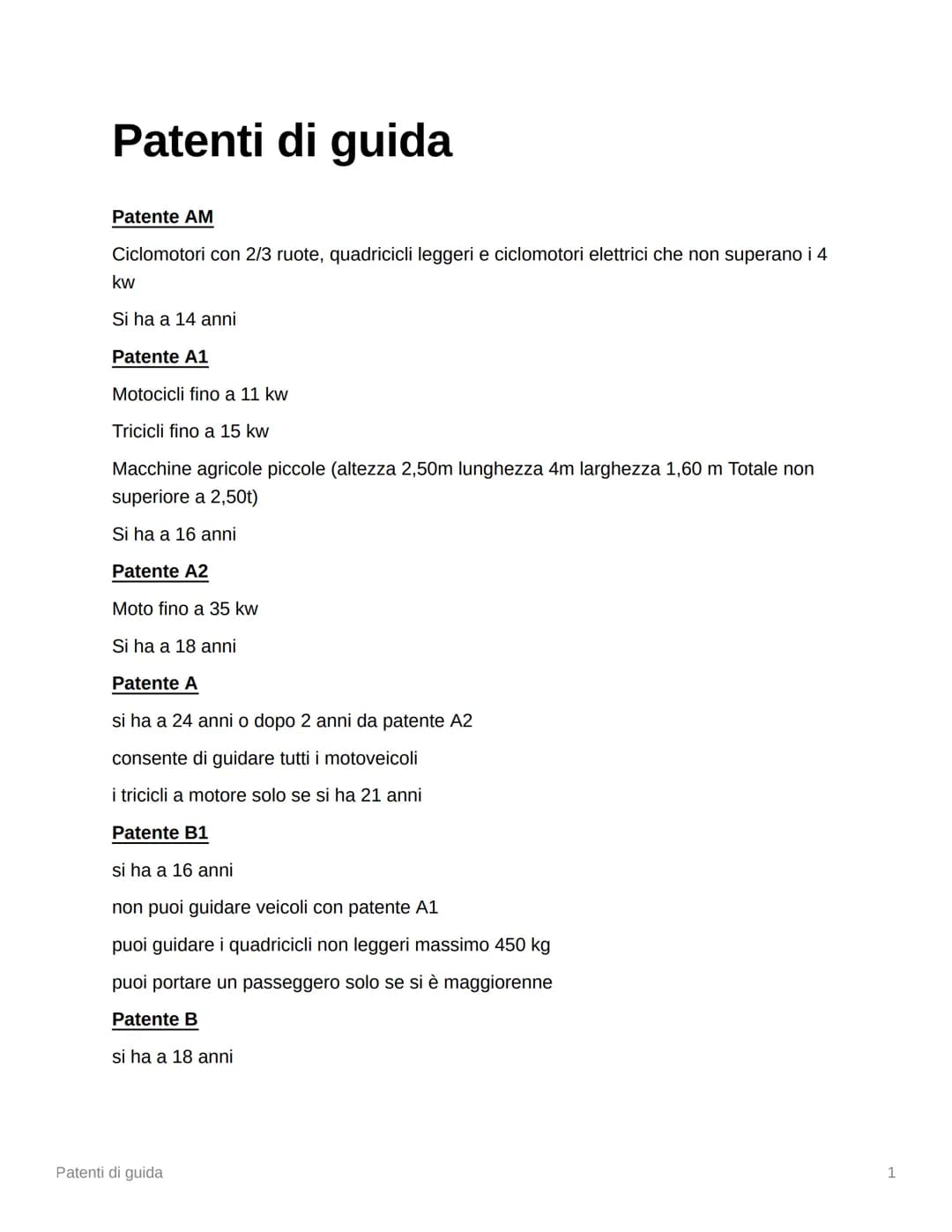 Segnali di obbligo appunti
↑
• Obbligo di proseguire diritto
. Al primo incrocio non puoi girare
non indica un senso unico
• Obbligo di svol