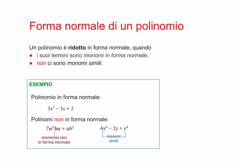 Polinomi Definizione di polinomio
Un polinomio è una somma
algebrica di monomi.
ESEMPIO
2
3
4x³+
ax³ è un polinomio.
a²
2a+3a-1 e non sono p