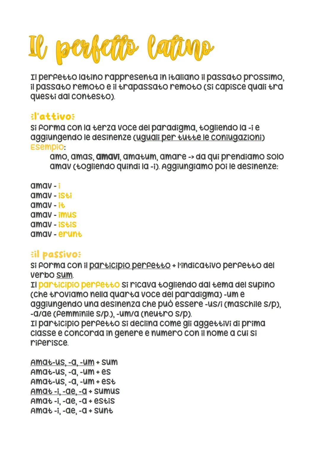 Il perfetto latino