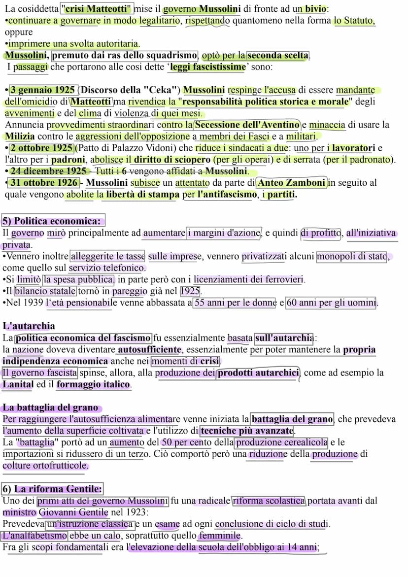 IL FASCISMO IN ITALIA
1)Il dopoguerra italiano:
l'Italia era uscita vincitrice dalla prima guerra mondiale, ma con molte perdite.
L'economia
