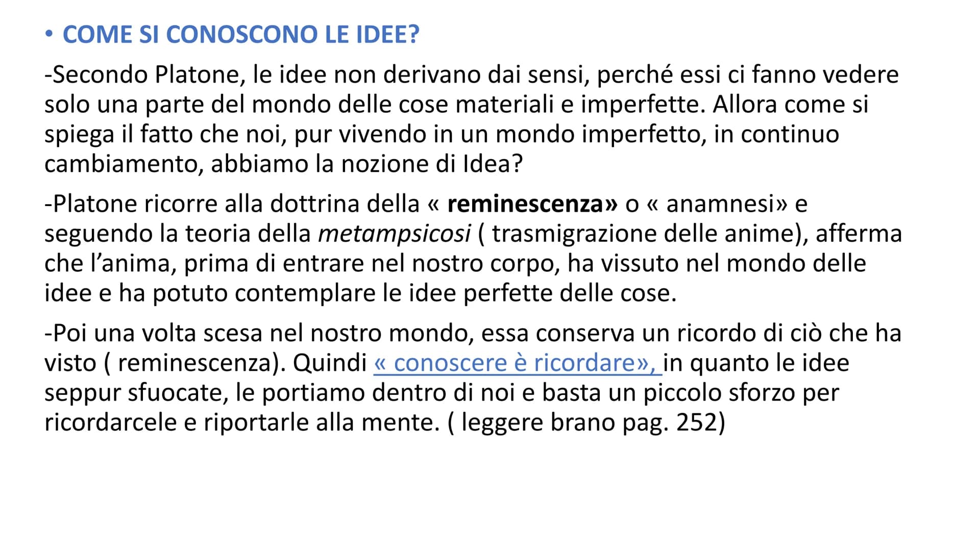 PLATONE • Per comprendere il pensiero di Platone, bisogna soffermarsi sulla decadenza dell'età dell'oro di Atene
tra il V e il IV sec. A.C.
