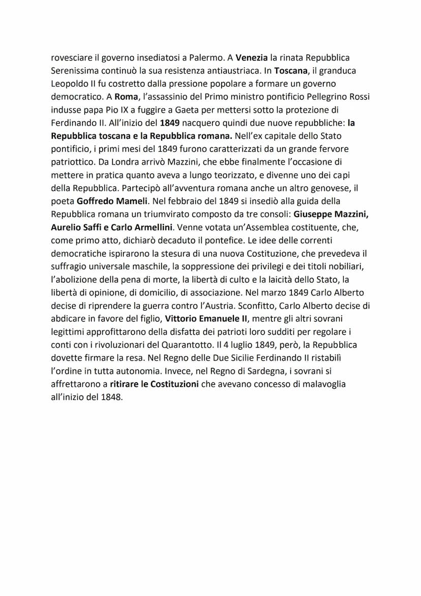 IL RISORGIMENTO ITALIANO
L'Italia fra il 1831 e il 1848
Con il termine storiografico "Risorgimento" si definisce il lungo processo di
rinnov