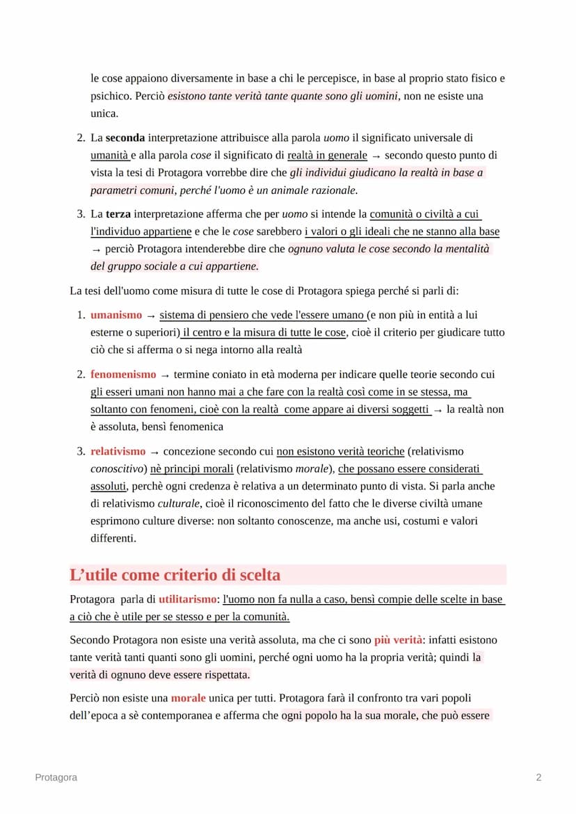 Protagora
Il primo e più importante esponente della sofistica è Protagora, nato ad Abdera. Egli
soggiornò più volte ad Atene e divenne persi