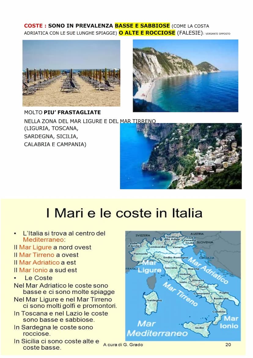 è una penisola
Achete
L'ITALIA
è bagnata dal Mar Mediterraneo
che secondo di dove bagna l'Italia
prende nome diversi:
Mar Adriatico
Mar Tirr