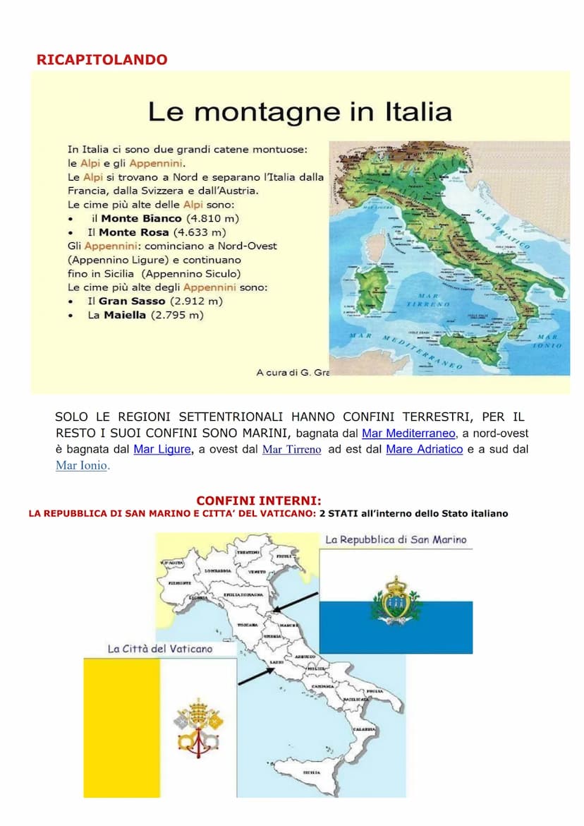 è una penisola
Achete
L'ITALIA
è bagnata dal Mar Mediterraneo
che secondo di dove bagna l'Italia
prende nome diversi:
Mar Adriatico
Mar Tirr