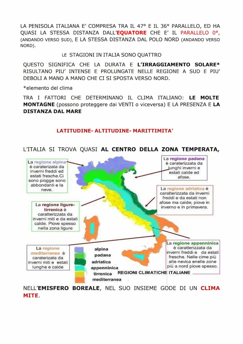 è una penisola
Achete
L'ITALIA
è bagnata dal Mar Mediterraneo
che secondo di dove bagna l'Italia
prende nome diversi:
Mar Adriatico
Mar Tirr