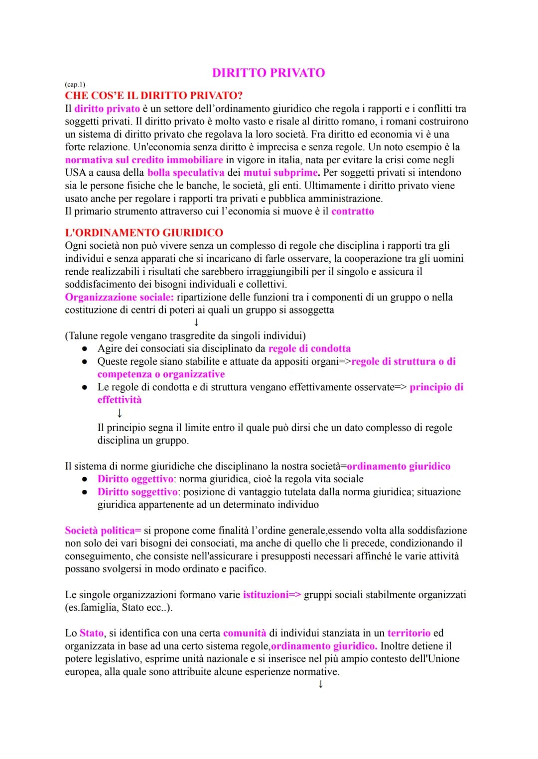 DIRITTO PRIVATO
(cap.1)
CHE COS'E IL DIRITTO PRIVATO?
Il diritto privato è un settore dell'ordinamento giuridico che regola i rapporti e i c