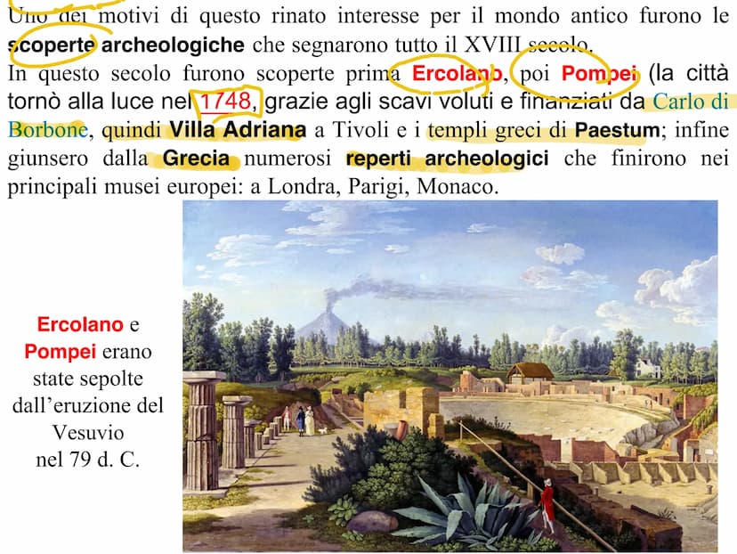 Il Neoclassicismo Quando: tra fine Settecento e inizio Ottocento
(durante la Rivoluzione Francese e l'età napoleonica)
Dove: in Europa, in I