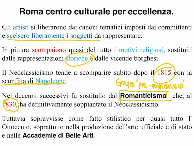 Il Neoclassicismo Quando: tra fine Settecento e inizio Ottocento
(durante la Rivoluzione Francese e l'età napoleonica)
Dove: in Europa, in I