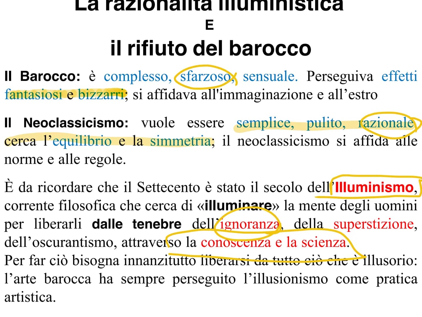 Il Neoclassicismo Quando: tra fine Settecento e inizio Ottocento
(durante la Rivoluzione Francese e l'età napoleonica)
Dove: in Europa, in I