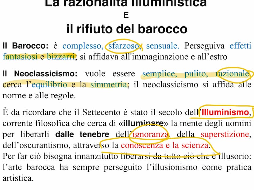 Il Neoclassicismo Quando: tra fine Settecento e inizio Ottocento
(durante la Rivoluzione Francese e l'età napoleonica)
Dove: in Europa, in I