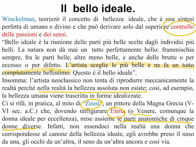 Il Neoclassicismo Quando: tra fine Settecento e inizio Ottocento
(durante la Rivoluzione Francese e l'età napoleonica)
Dove: in Europa, in I