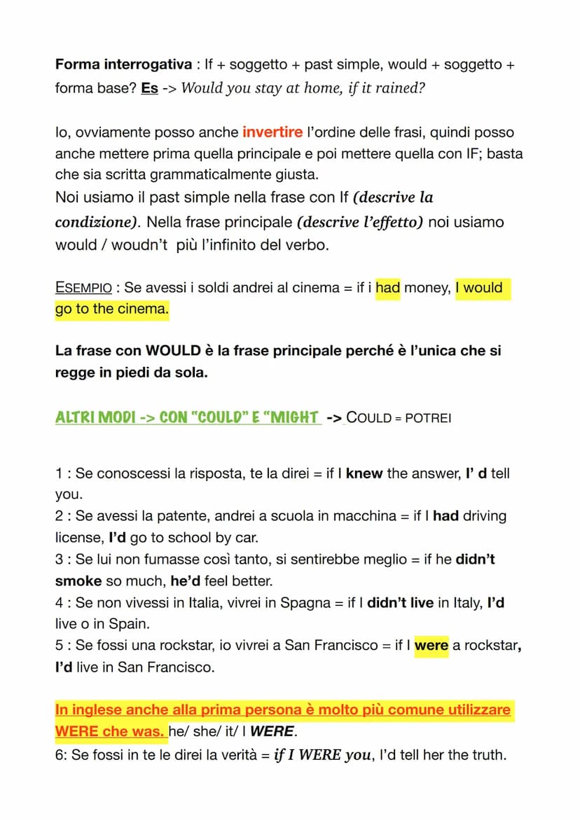 THE CONDITIONALS
In inglese ci sono vari modi per fare il condizionale
ZERO CONDITIONAL
Come si forma: if + soggetto + present simple, sogge