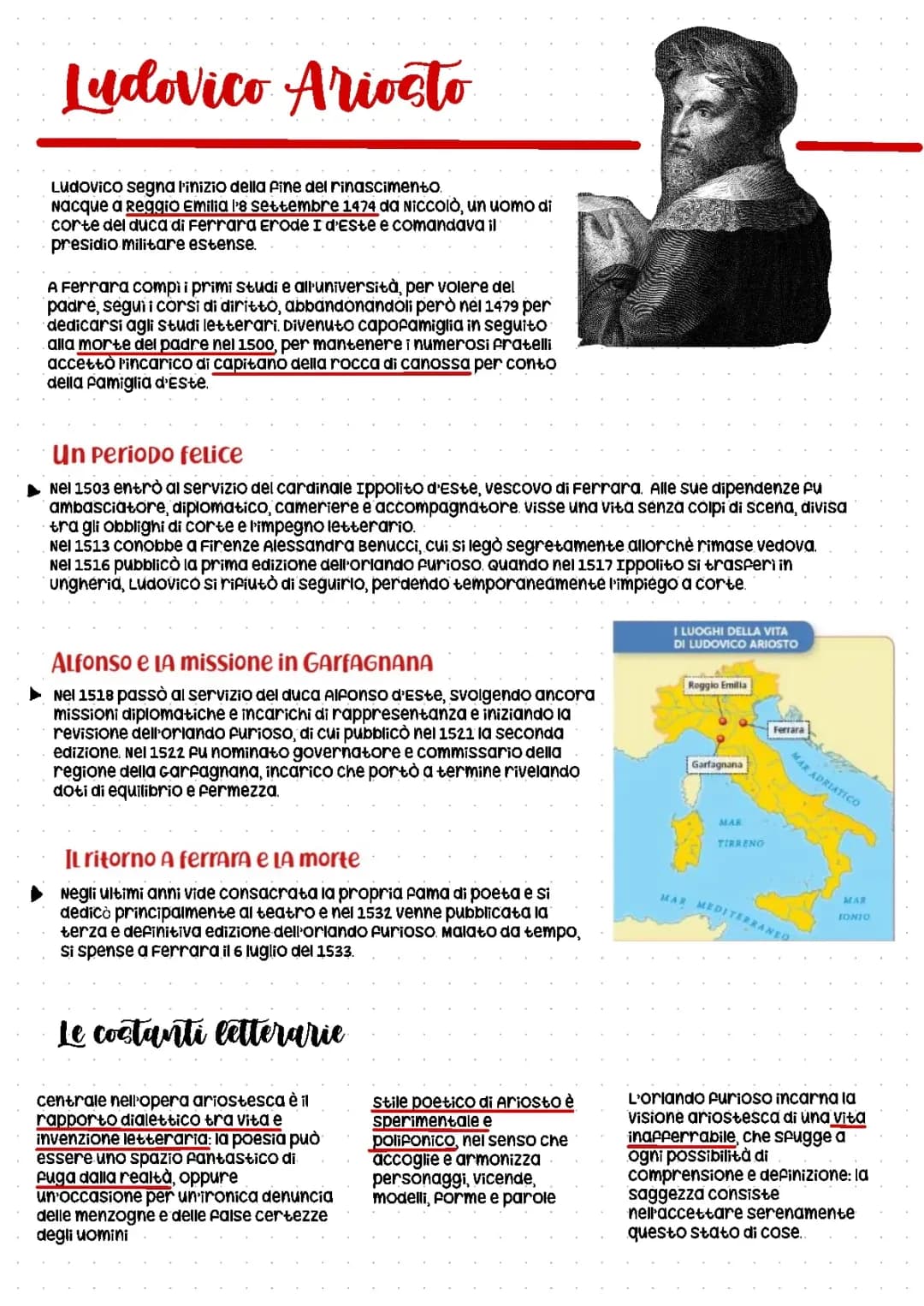 Ludovico Ariosto e l’Orlando Furioso 