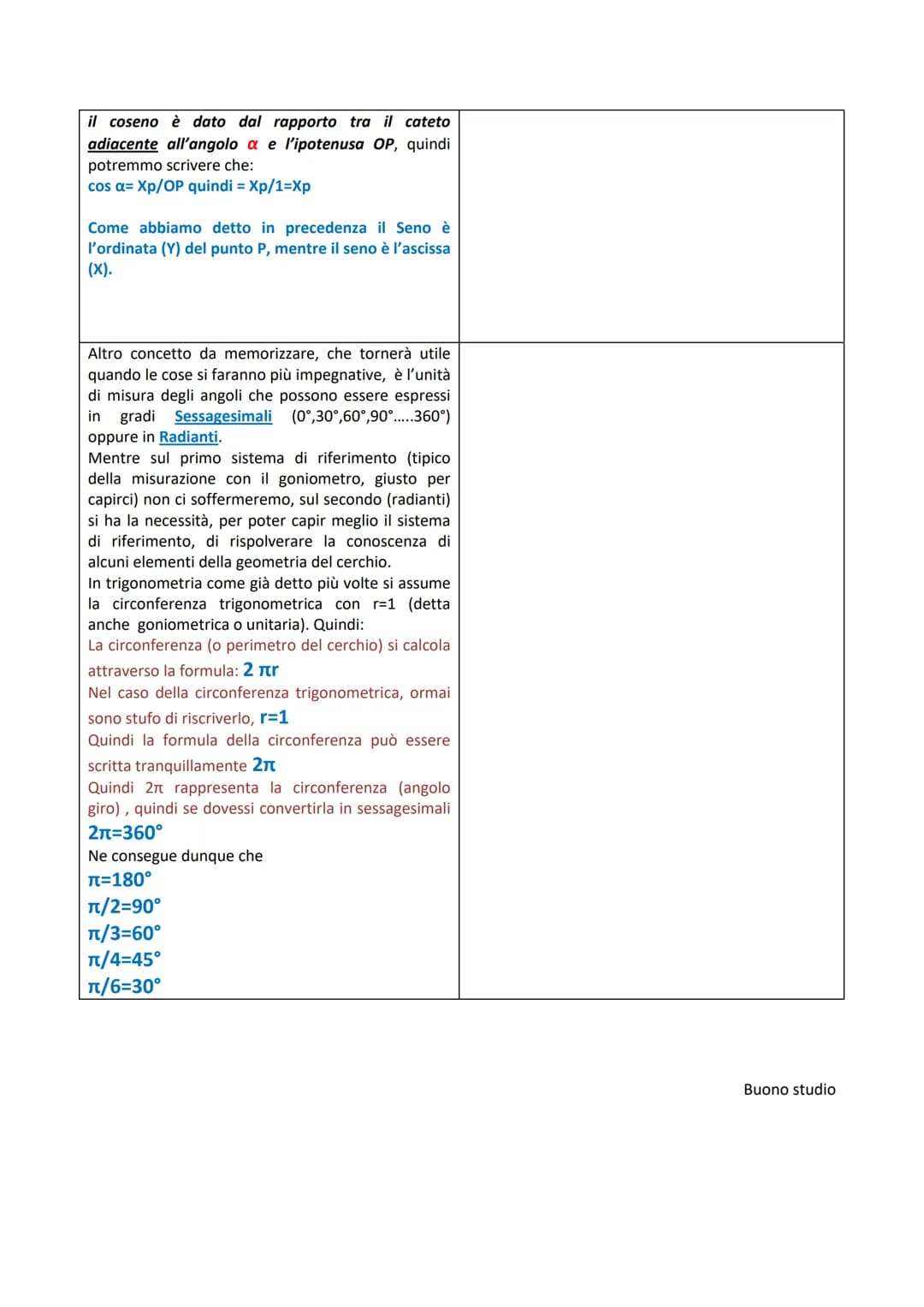 TRIGONOMETRIA (le basi)
La trigonometria, dal greco trígonon (Tpiywvov, triangolo) e métron (μéτpov, misura),
quindi 'risoluzione del triang