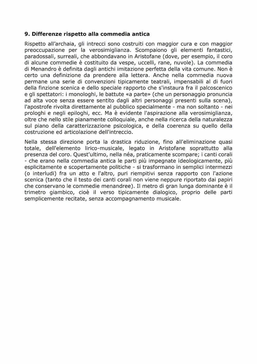 La commedia greca
1. Differenze tre tragedia e commedia
La parola «comico» ha in italiano due significati: «proprio della commedia» e
«che f