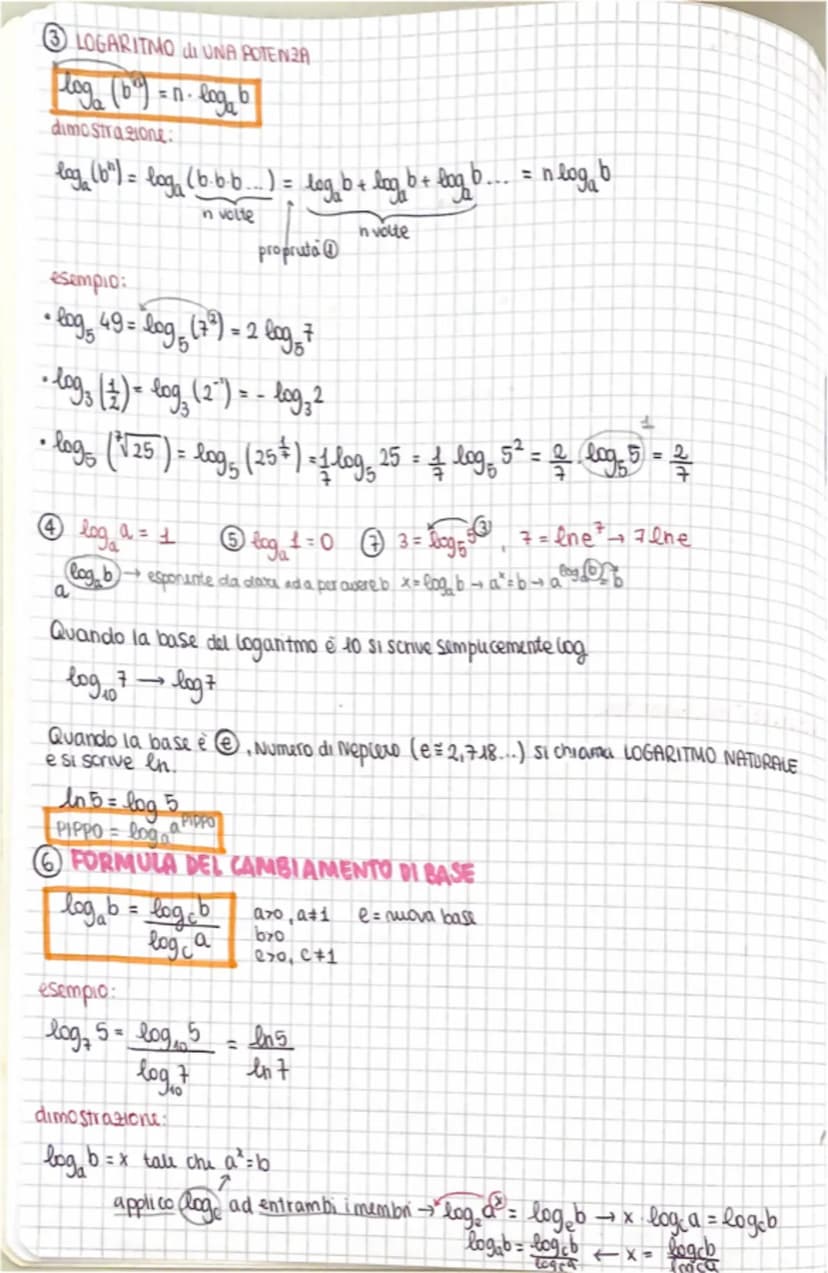 LOGARITMI
2x=7
x = log₂ 7
logantmo in base 2
di z
l'esponente che si deve
dare alla base 2 per ott enou *.
• log to
3= x tale che 10x=3
E
ba