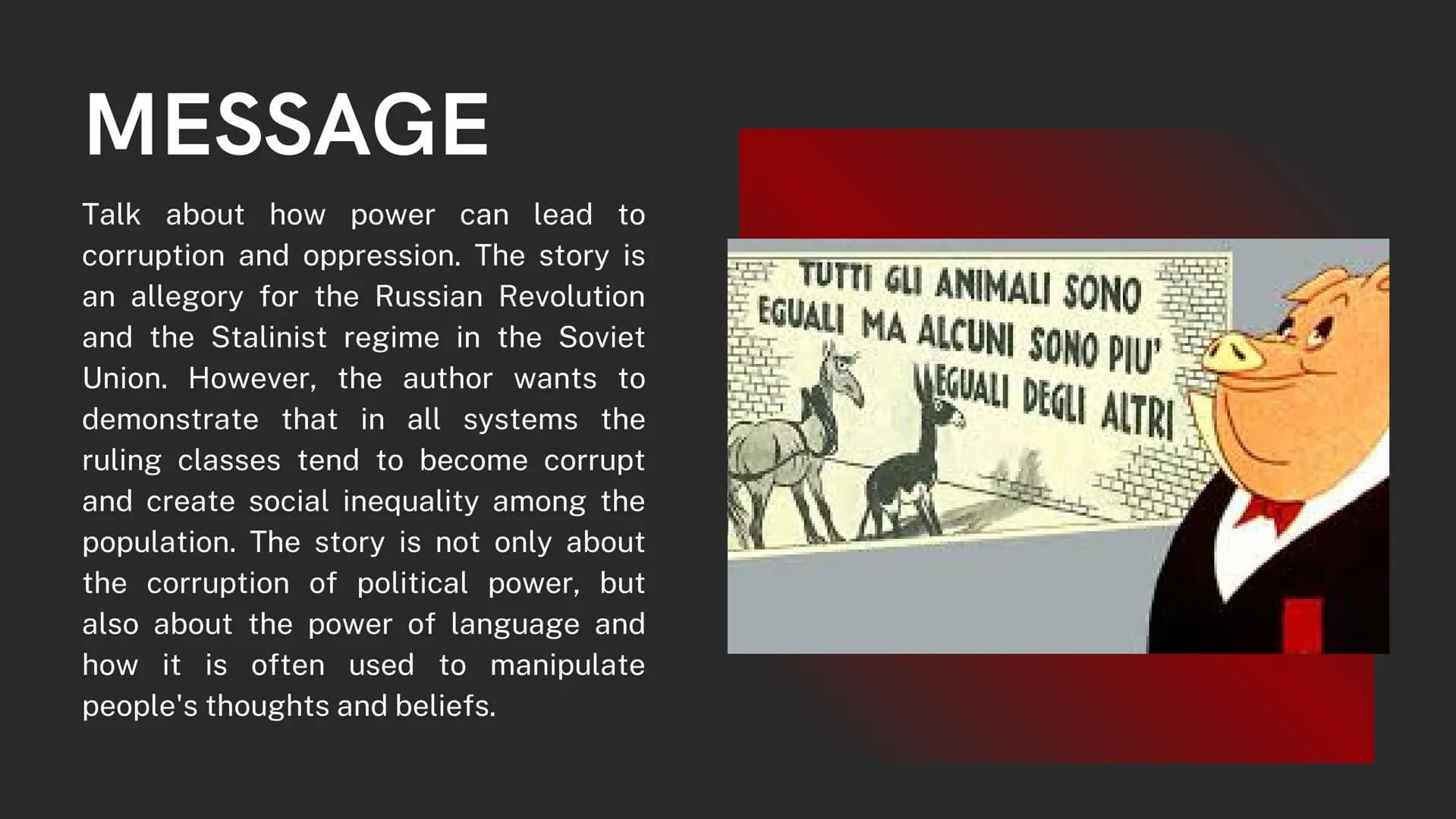George
Orwell and
Animal Farm George Orwell
Life
• His real name is Eric Arthur Blair, born in India in 1903
• He was a member of a middle-c
