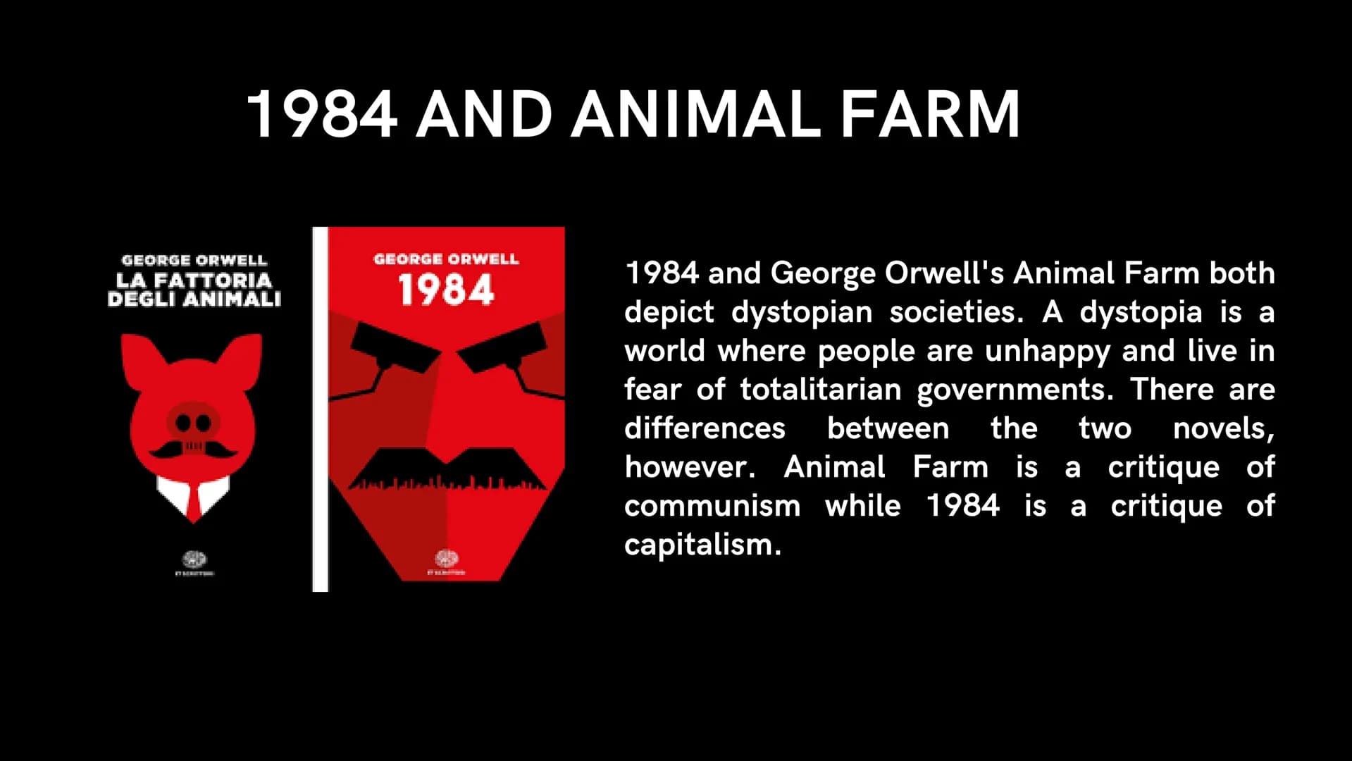 George
Orwell and
Animal Farm George Orwell
Life
• His real name is Eric Arthur Blair, born in India in 1903
• He was a member of a middle-c