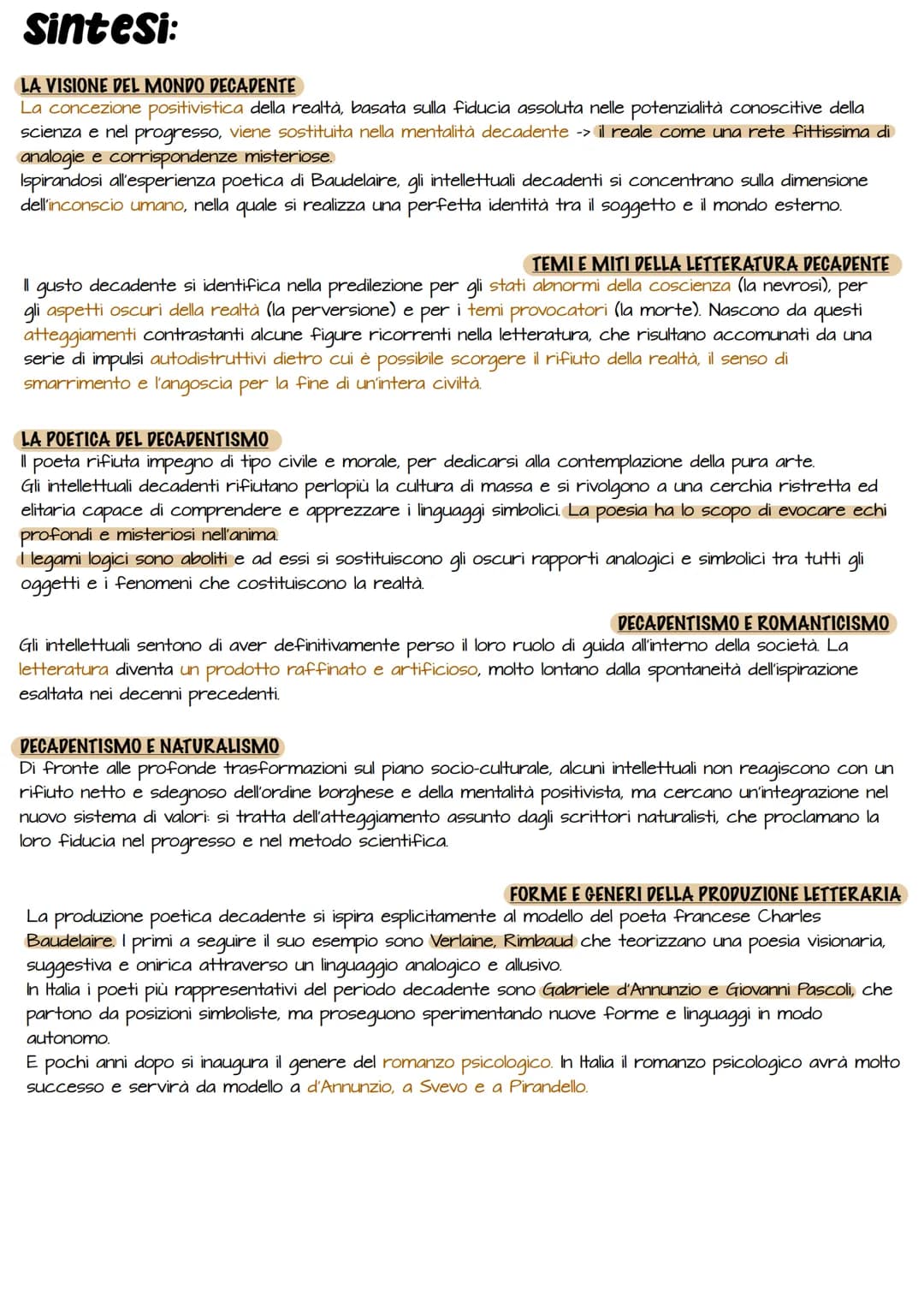 DECADENTISMO
NES. RUCKER
NTWERPLAY Sintesi:
LA VISIONE DEL MONDO DECADENTE
La concezione positivistica della realtà, basata sulla fiducia as
