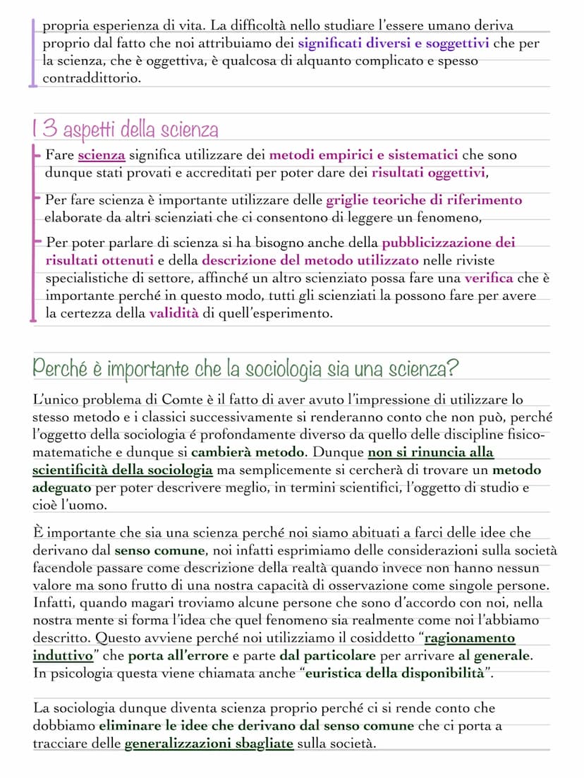 La sociologia
La sociologia si interessa all'uomo in una determinata società e studia in modo
approfondito quella occidentale contemporanea 