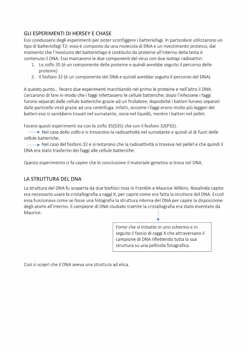 Il Linguaggio Della Vita
BASI MOLECOLARI DELL'EREDITARIETÀ
La scoperta dell'esistenza del materiale ereditario risale al 1869, quando il med