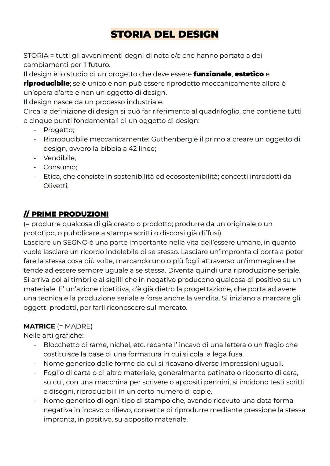 storia del design