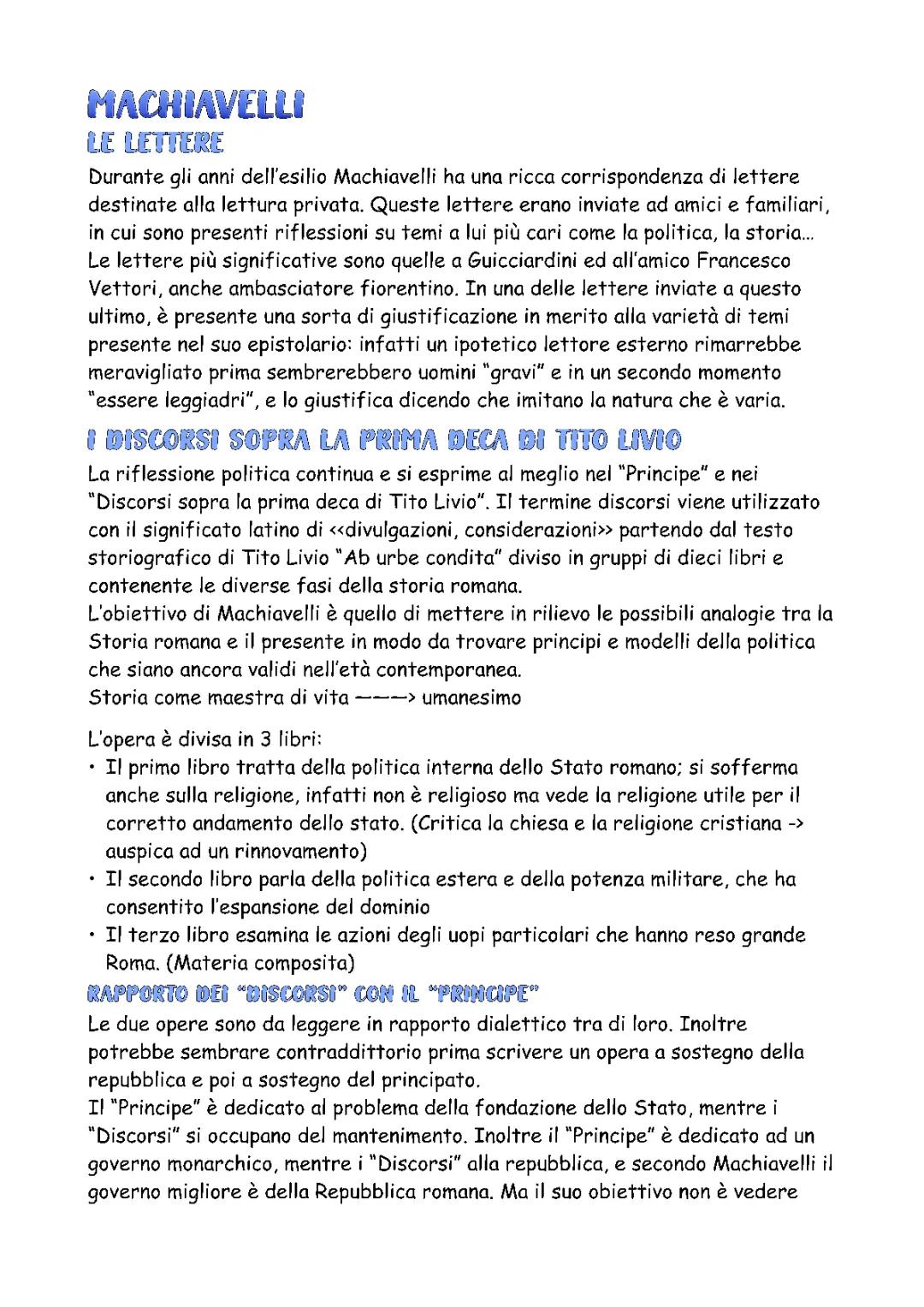 Machiavelli: Le sue Opere Principali e Significato