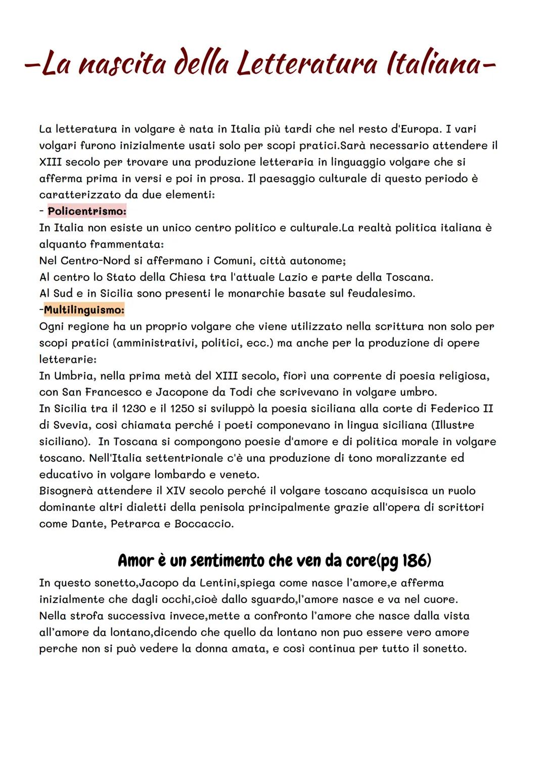 LETTERATURA
IL MEDIOEVO
Il medioevo è il periodo storico che va dalla caduta dell'impero Romano d'Occidente alla
scoperta dell'America,e il 