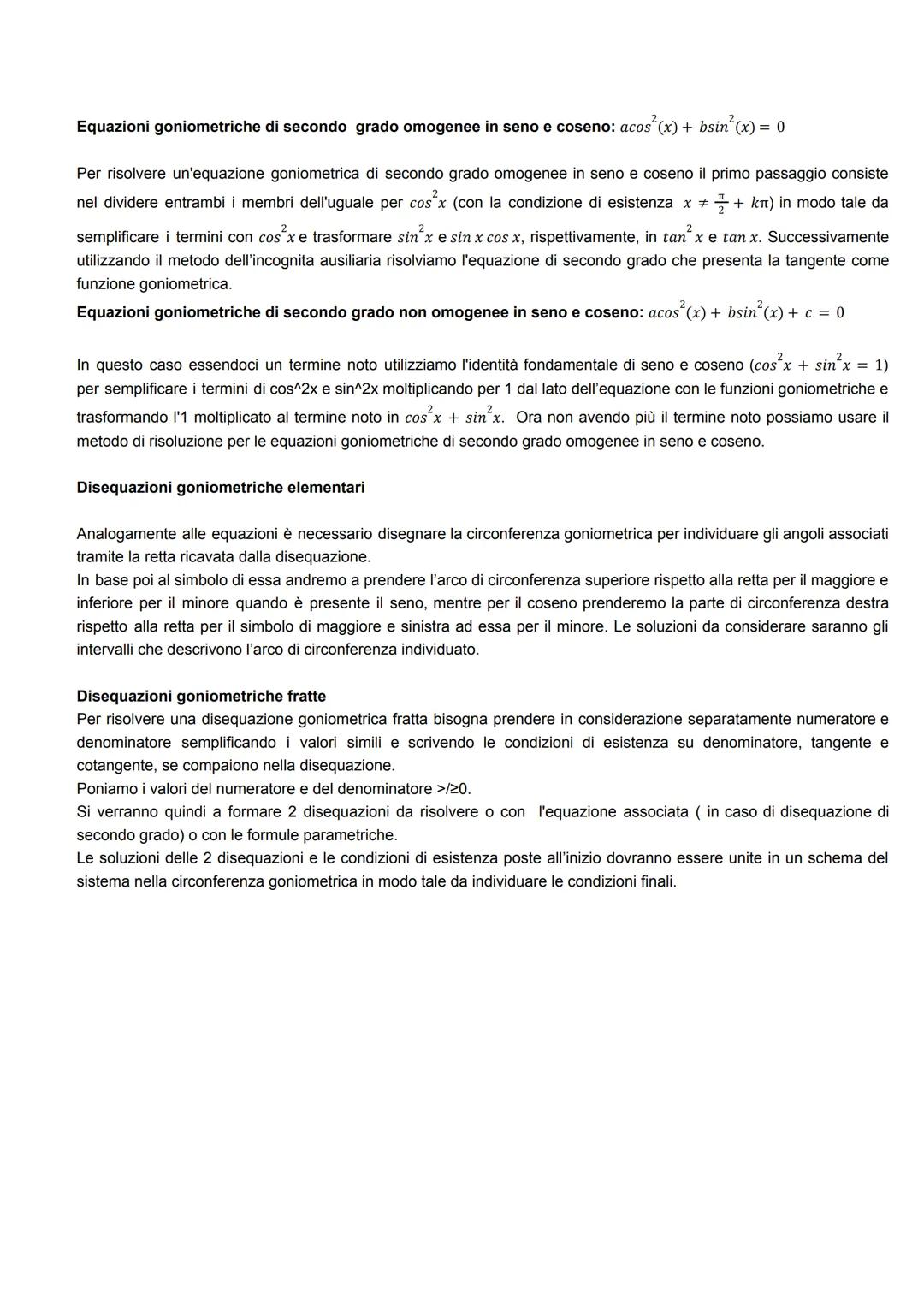 Metodi di risoluzione di equazioni e disequazioni
Equazioni di primo grado
Per risolvere le equazioni di primo grado si applicano i principi