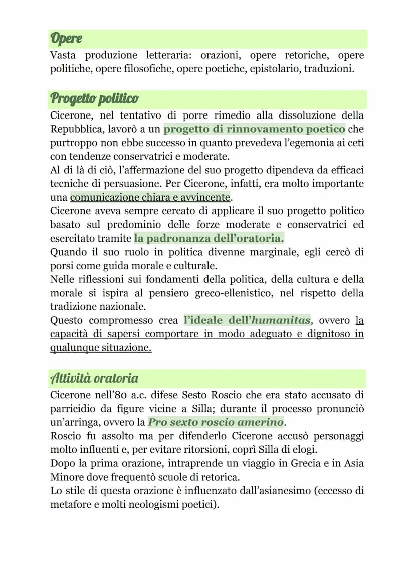 Cicerone
Vita
Nacque il 106 a.C. e morì nel 43 a.C.,
ucciso dai sicari di Antonio. Nacque ad
Arpino (ciociaria) da un'agiata
famiglia equest