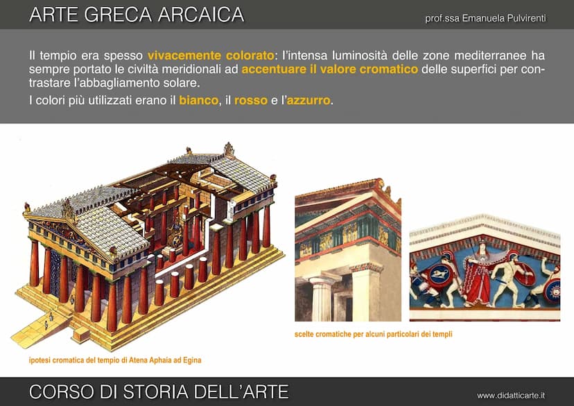 prof.ssa Emanuela Pulvirenti
5b. ARTE GRECA ARCAICA
CORSO DI STORIA DELL'ARTE
www.didatticarte.it ARTE GRECA ARCAICA
L'ETÀ ARCAICA (VII-VI s
