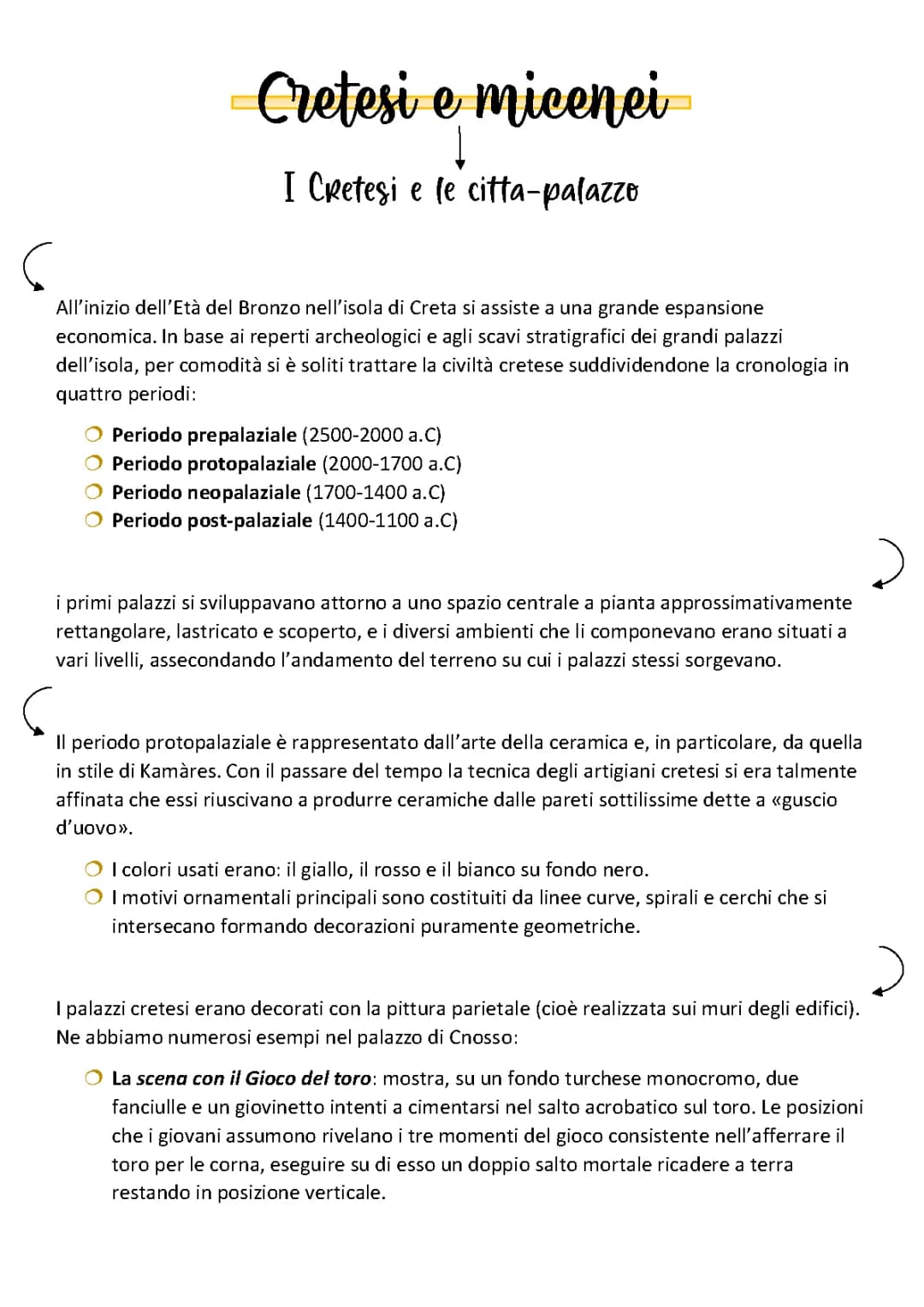 cretesi e micenei