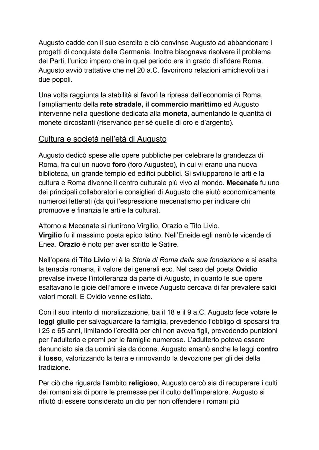 STORIA
Augusto e l'impero
Ottaviano Augusto e il principato
Ottaviano nel 31 a. C. vincendo contro Marco Antonio divenne il padrone di
Roma 