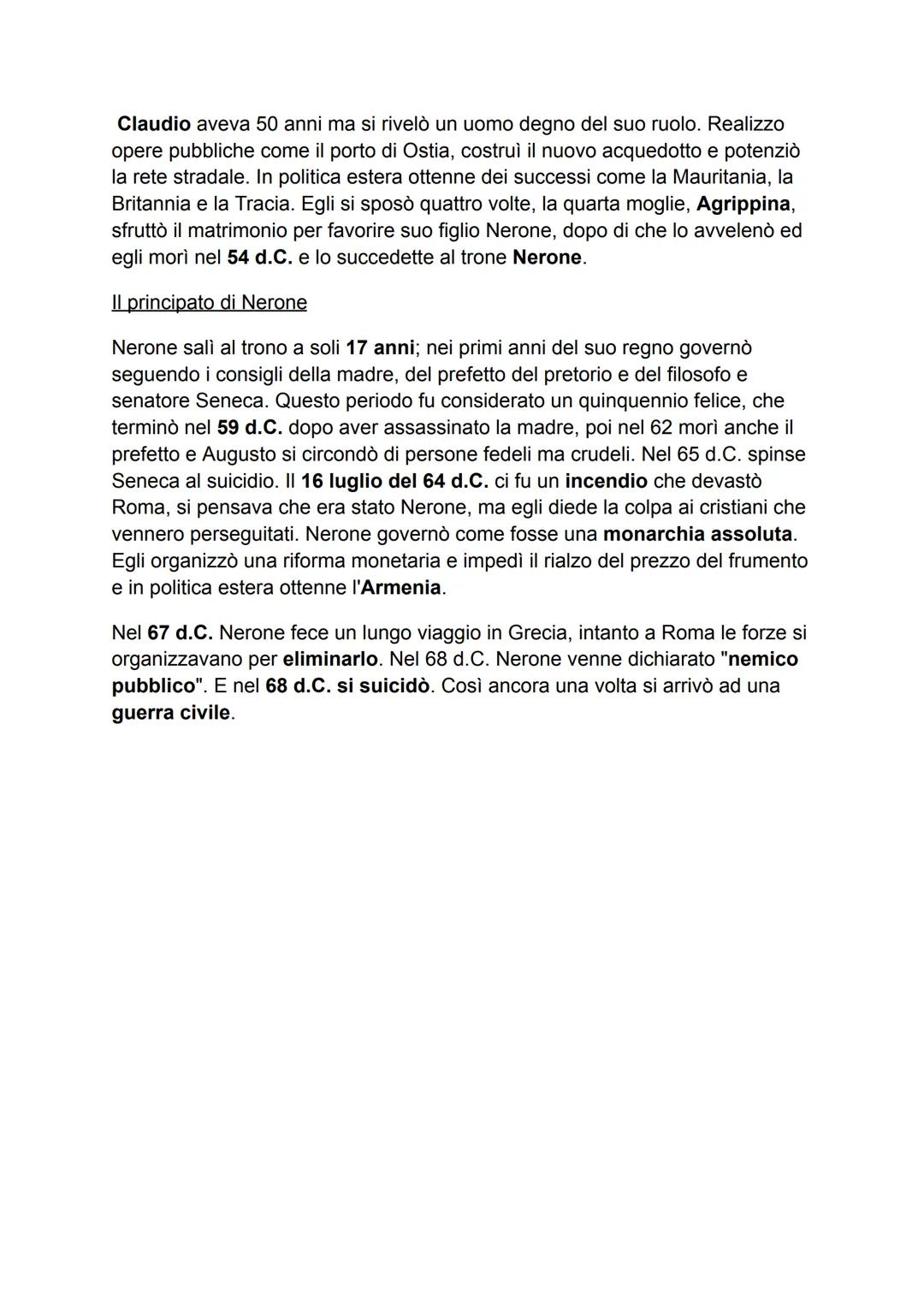 STORIA
Augusto e l'impero
Ottaviano Augusto e il principato
Ottaviano nel 31 a. C. vincendo contro Marco Antonio divenne il padrone di
Roma 