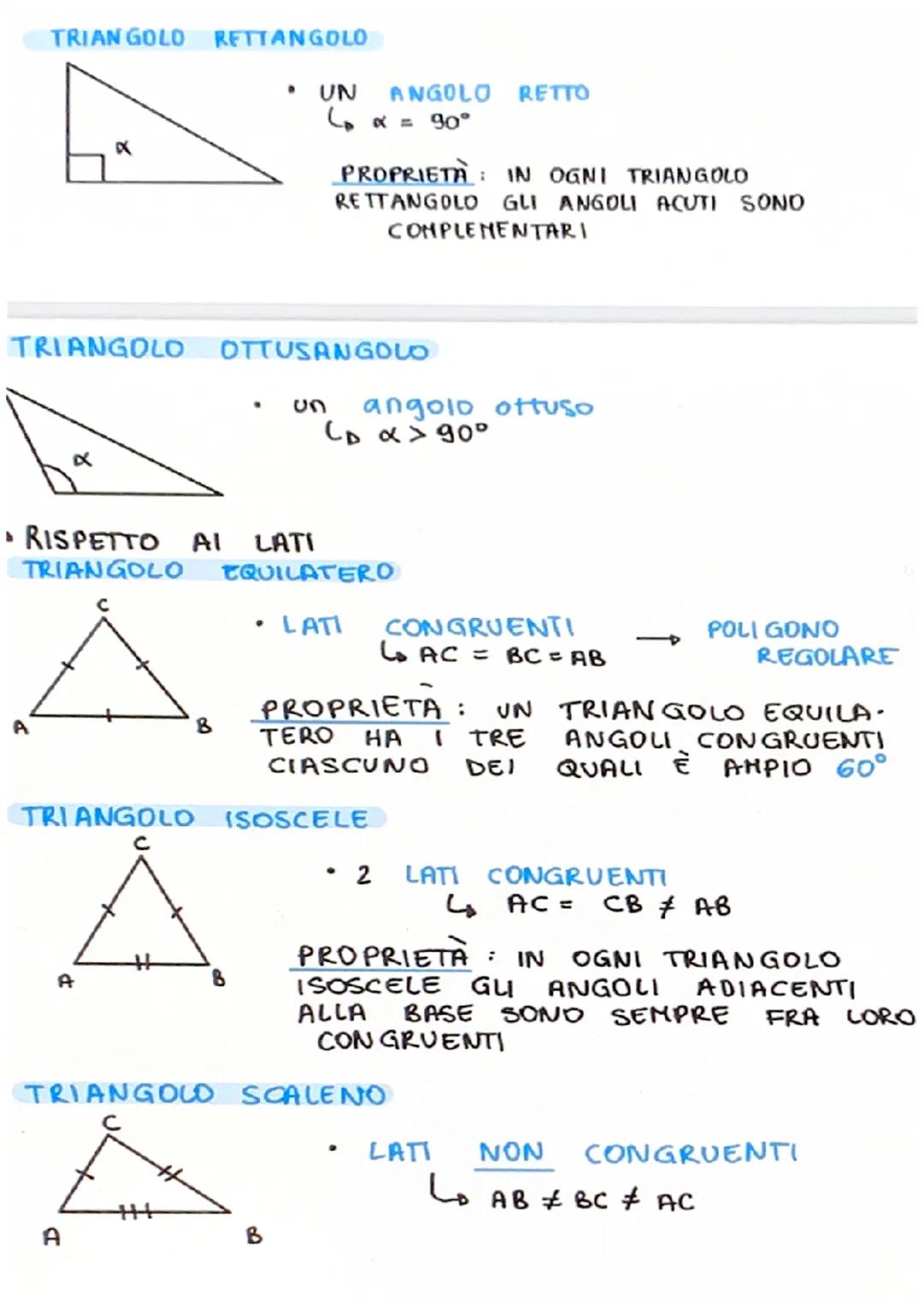 A
α
r
a
I Triangoli
TRIANGOLO È UN
Y
X
IL
3 VERTICI E 3 ANGOLI
Classificazione
▸ RISPETTO AGLI ANGOLI
TRIANGOLO ACUTANGOLO
PROPRIETA:
▸ LA S