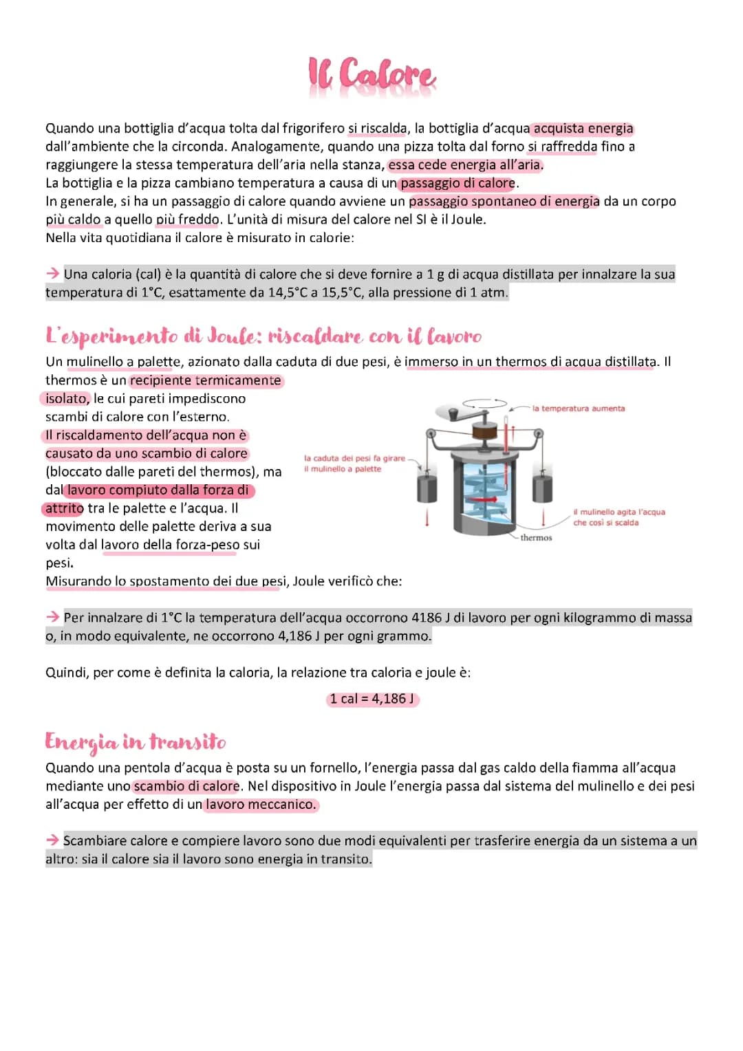 Il calore 