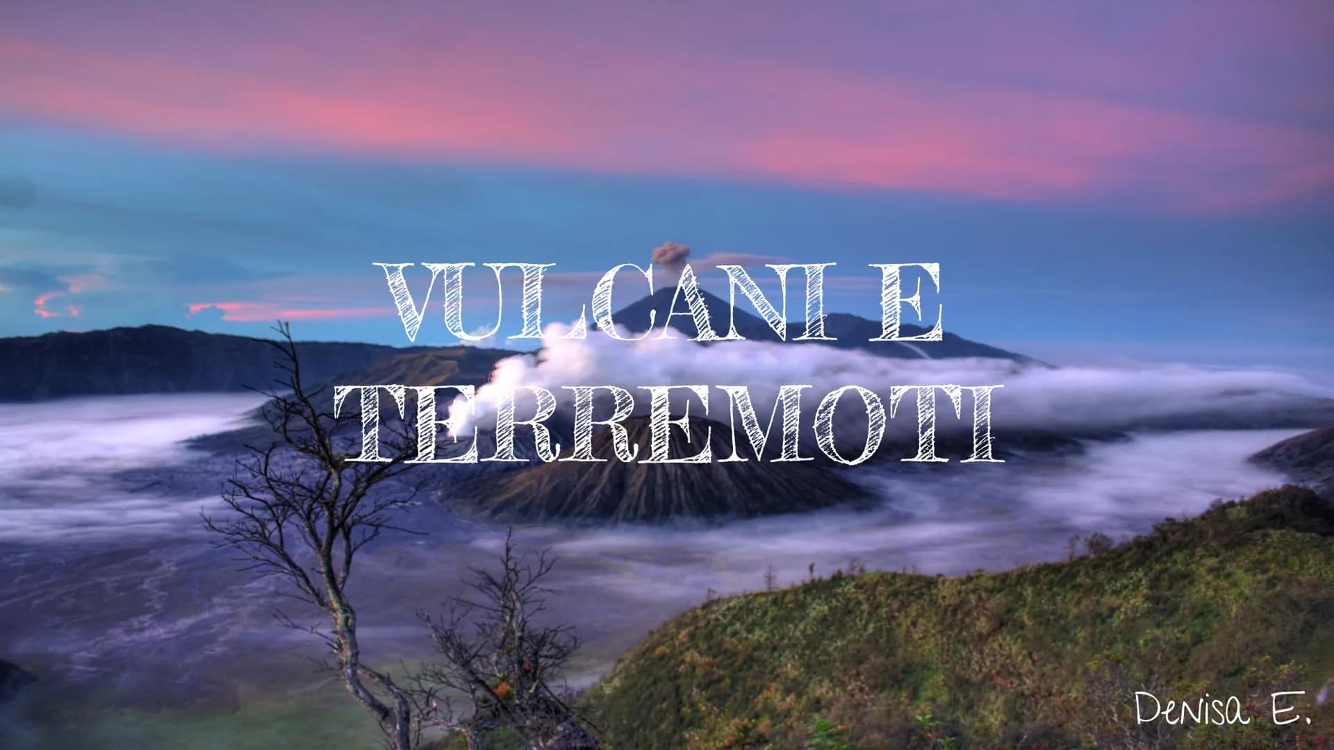VULCANI E
TERREMOTI
Denisa E. CHE COS'È UN
UN VULCANO?
Un vulcano è una frattura della crosta terrestre da cui fuoriesce la lava che è
forma